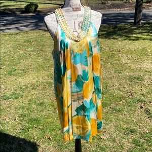 BCBG MAXAZARIA SILK DRESS — Multi Colored — Size Medium
